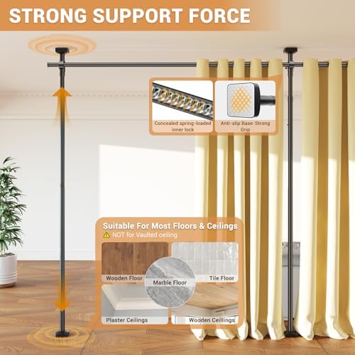 Room Divider for Room Separation, No Drilling Wall Divider for Room Separation - Image 4