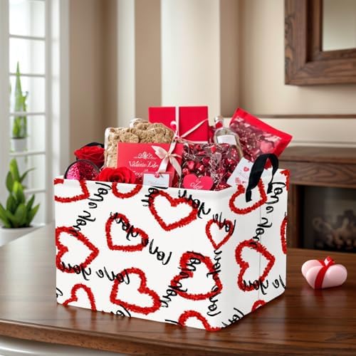 Valentine's Day Basket Gift for Empty Cute Heart Large Storage Bin for Kid and - Image 2