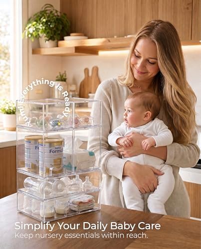 Stackable Storage Drawer Organizers Set of 6 - Image 5