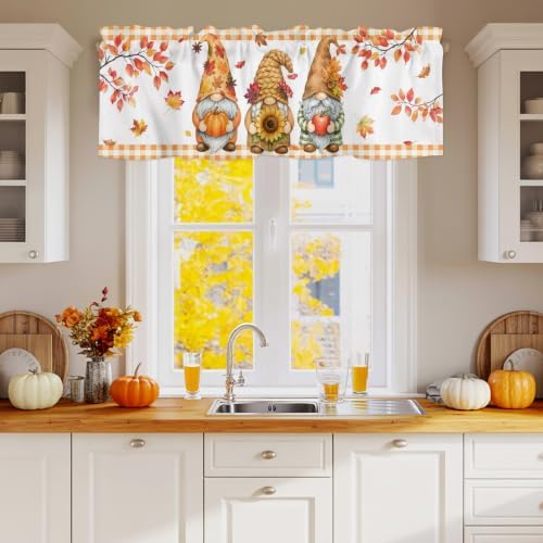Vandarllin Fall Thanksgiving Kitchen Curtains Valances - Image 2