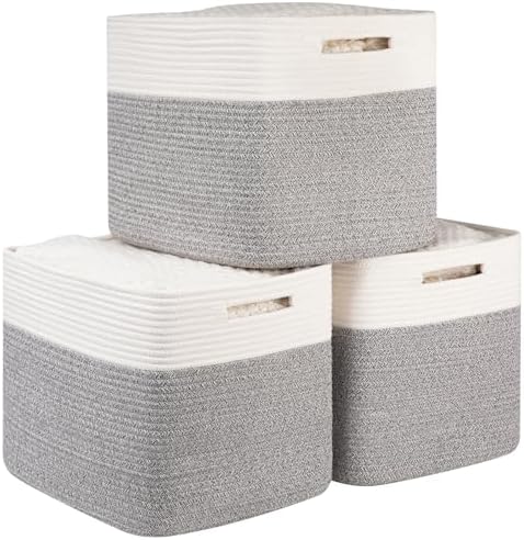 OIAHOMY Cotton Rope Woven Baskets by MasterofSpaceOptimization