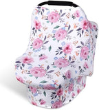 Rquite 4-in-1 Baby Car Seat Canopy, Stretchy Nursing Breastfeeding Cover by Rquite