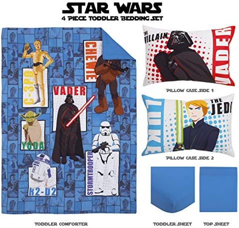 Disney Star Wars Galaxies Await 4 Piece Toddler Bedding Set Fitted Sheet - Image 3