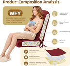 Rocking Chair Cushion, High Back, Deep Red - Image 3