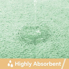 Polyester Bathroom Rug 24"x36" Light Green, Non-Slip Soft Bath Mat - Image 4