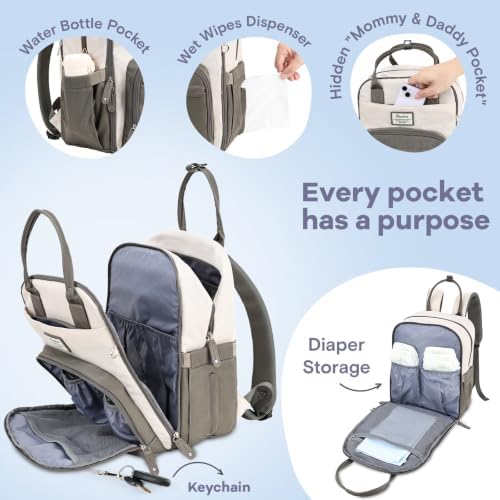 RUVALINO Diaper Bag Backpack-Multifunction Baby Travel Bag - Image 5
