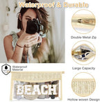 Iqimott 2Pcs Clear Patch Makeup Letter Bag, Boho Letter Bag - Image 3