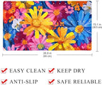 Shower Mat Non Slip 26.8 x 15.1 Inches, Colorful Daisies Bathtub Mat Shower - Image 4