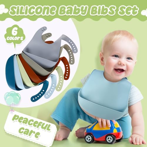 Mepase Silicone Bibs for Baby Waterproof Silicone Bib - Image 4