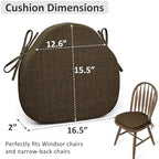 Shinnwa Dining Chair Cushions Set of 6, High-Resilience Foam Windsor Seat Pads - Image 6