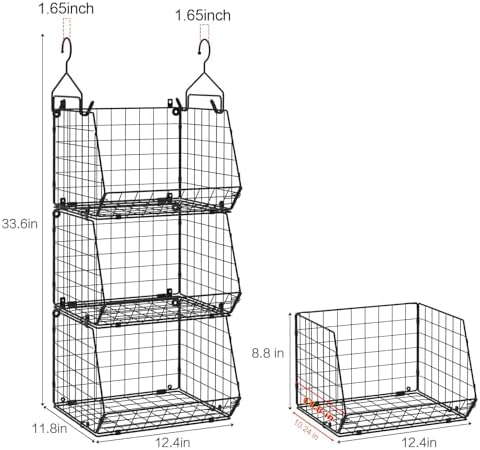 X-cosrack 3-Tier Hanging Closet Organizer, Laundry Room Organization | Space - Image 3