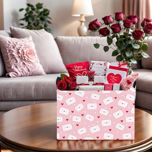 Valentine's Day Basket Gift for Empty Cute Heart Large Storage Bin for Kid and - Image 4