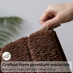 GRANNY SAYS Brown Bathroom Rugs Set 2 Piece, Soft Microfiber Bath Mats - Image 6