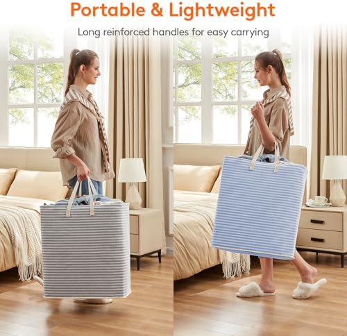 Lifewit 100L Large Laundry Baskets, 2 Pack, Reinforced Handles - Image 5