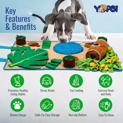 Snuffle Mat for Dogs Large Breed 39.4''x23.6''- Interactive Dog Toys for Boredom - Image 4