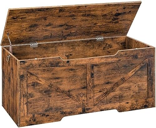 HOOBRO Storage Bench, 43.3” Retro Wooden Storage Chest by HOOBRO
