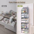 LAMU Over the Door Organizer, Large Capacity Behind the Door Storage - Image 4