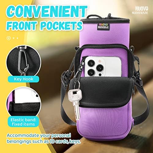 Nuovoware Water Bottle Carrier Bag, 25oz/32oz Bottle Pouch Holder, Adjustable - Image 2