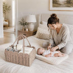 Diaper Caddy Organizer, Paper Rope Storage Baskets Nursery Bin - Image 4