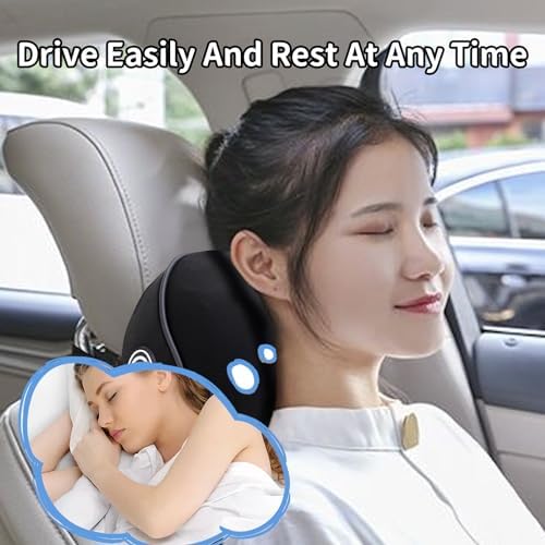 2 Pack - Car Headrest Pillow for Neck Support, 100% Memory Foam Car Pillow - Image 6
