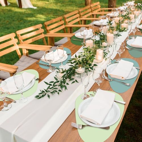 100 Pcs Disposable Paper Placemats Bulk 16.5"x13" Pebble Shape Place Mats - Image 4