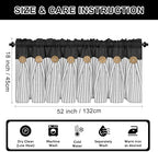 ASPMIZ Cotton Linen Kitchen Valance Curtains, Boho Rustic Button Linen Valances - Image 6