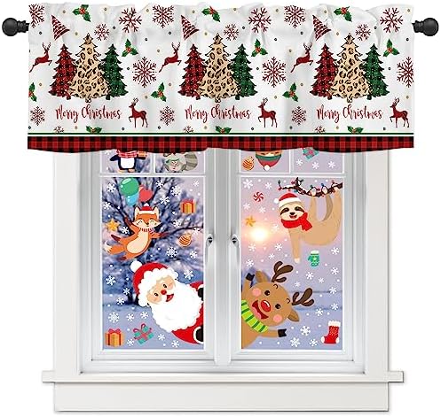 Merry Christmas Valance Kitchen Curtains - Image 2