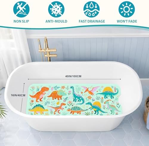 XIYUNTE Bath Mat for Tub Non Slip Bathtub Mat Non Slip 40x16 Baby Bath Mat - Image 2
