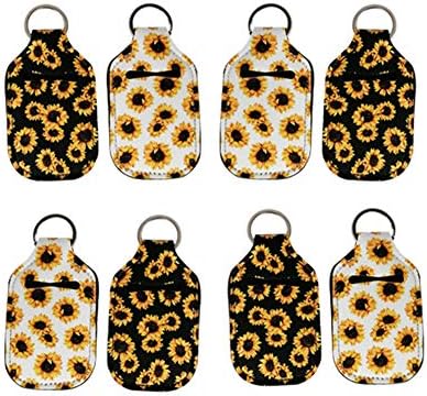 4 Piece Hand Sanitizer Bottle Holder Keyring Neoprene Keychain - Image 5