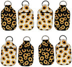 4 Piece Hand Sanitizer Bottle Holder Keyring Neoprene Keychain - Image 5