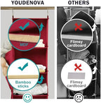 YOUDENOVA Hanging Closet Organizer and Storage, Dark Red - Image 5