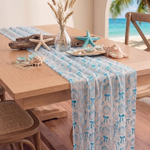 4 Pcs Last Toast Coast Blue Bow Table Runner Bachelorette Party - Image 4