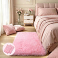 KCHOWUA Pink Fluffy Fuzzy Rug 2x3 by KICHOWUA