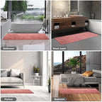 Yeaban Chenille Rose Dawn Bathroom Runner Rug 24"x60" - Image 6