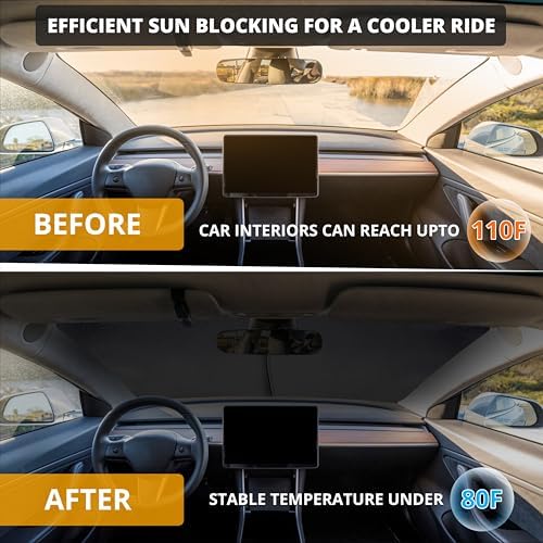 EcoNour Tesla Windshield Sun Shade - Image 4
