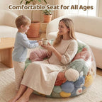 Clear Stuffed Animal Bean Bag Storage Chair, 330LBS Thick Waterproof PVC Large - Image 4