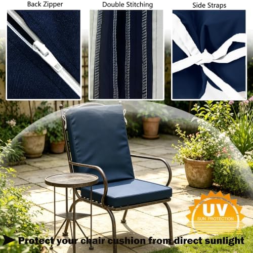 Outdoor High Back Chair Cushion Cover - Image 5