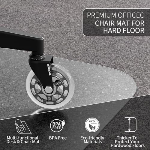 WASJOYE Office Chair Mat for Carpet, 48 Inch PVC Clear Round Carpet - Image 6