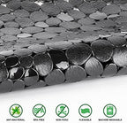 WELTRXE Pebbles Bath Mat for Tub Black Non-Slip Bathtub Mat - Image 2