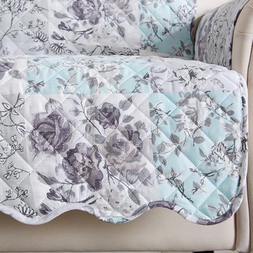Great Bay Home Reversible Floral Patchwork Recliner Furniture Protector - Image 2