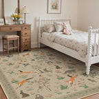 BESBLEE 6X9 Washable Area Rug for Living Room, Animal Non Slip - Image 2