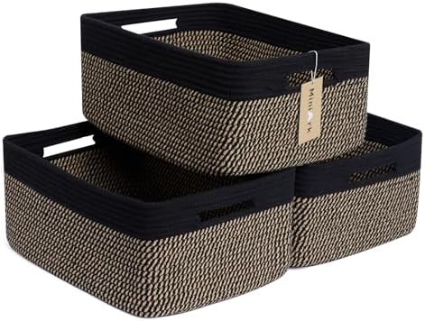 MiniArk Large Storage Baskets for Shelves, Baby Nursery, Toy Baskets Box by MiniArkStorageBasketsHome