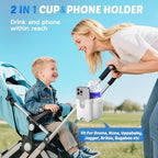 Guiseapue 2-in-1 Stroller Cup Holder Phone Holder, Baby Essentials - Image 2