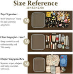 4 pcs Clear Zipper Pouches, Hard Shell Zipper Case, Toiletry Bag - Image 4
