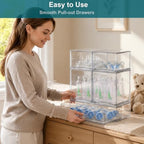 Baby Bottle Organizer for Countertop, Food-grade Stackable Acrylic Storage - Image 2