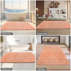 Yeaban Chenille Dusty Pink Bathroom Rug 36"x60", Non-Slip Rubber Backing - Image 5