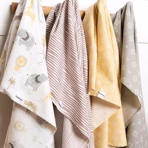 Gerber Unisex Baby 100% Cotton Flannel Receiving Blankets 30x30 Inches - Image 2