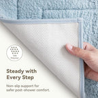 GRANNY SAYS Baby Blue Bathroom Rug 16" x 24", Non-Slip Microfiber Bath Mat - Image 5