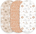 Baby Bassinet Sheets, 3 Pack Fitted Bassinet Mattress Sheets, Compatible by FIEMOL