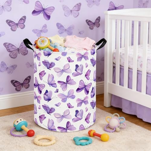 Butterfly hamper, Baby Nursery Hamper, Waterproof foldable girls toy storage box - Image 2
